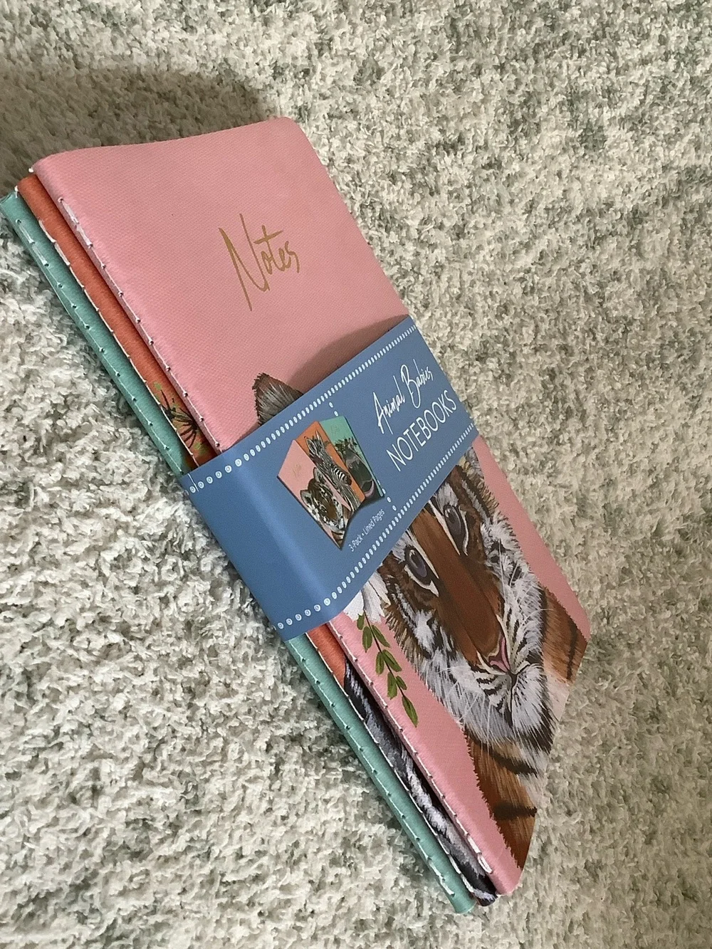 Animal Babies Journal Notebook Trio 3pack lined NWT by OCS Designs 5.75”x8.25”